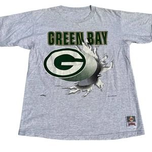 Vintage 1994 Green Bay Packers Nutmeg Mills Graphic T-shirt, Sz M/L